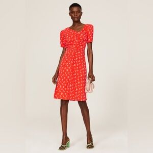 RTR LOVE, WHIT BY WHITNEY PORT Red Printed Dress S
